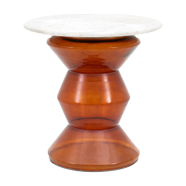 Turin Side Table with Marble Top