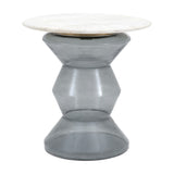 Turin Side Table with Marble Top