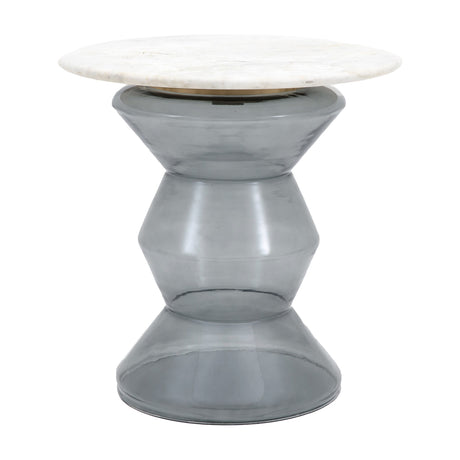 Turin Side Table with Marble Top