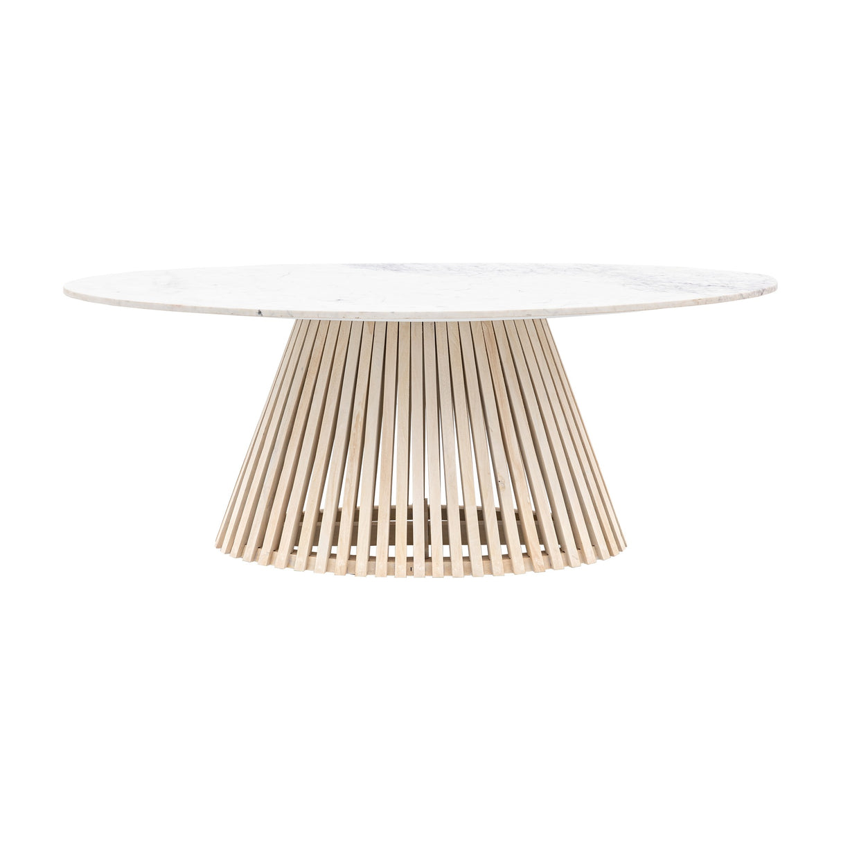 Soho Oval Dining Table with Marble Top – White