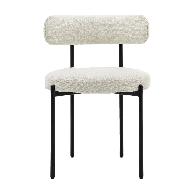 Aveley Bouclé Dining Chairs Set of 2