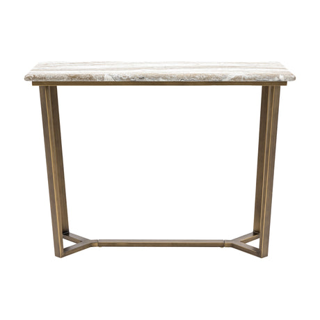Lusso Console Table with Marble Effect Top – Natural