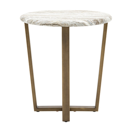 Lusso Side Table – Cream Marble