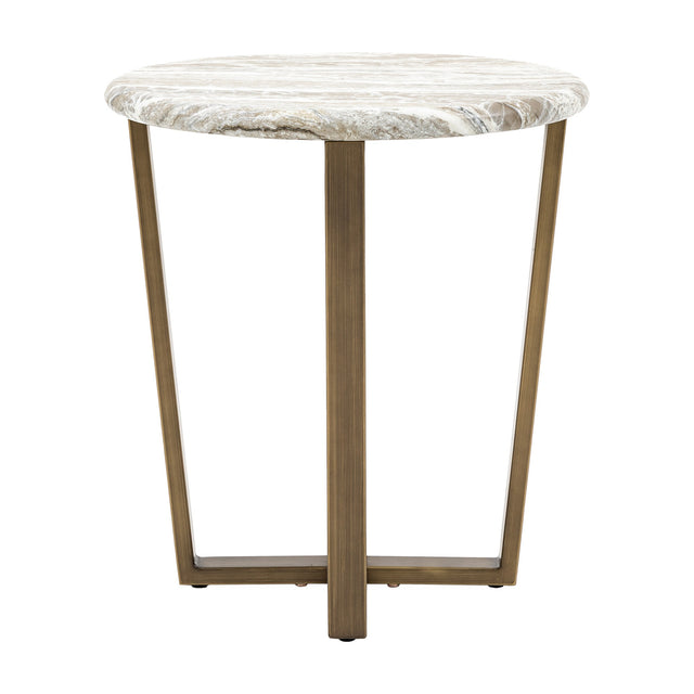 Lusso Side Table – Cream Marble