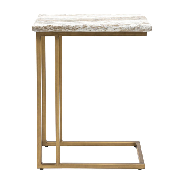 Lusso Supper Table with Marble Effect Top – Cream