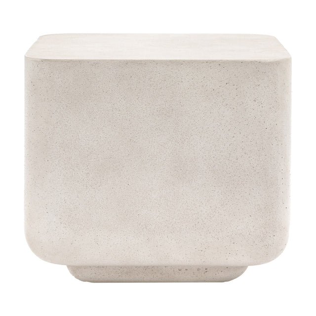 Rozzano Concrete Side Table – Cream