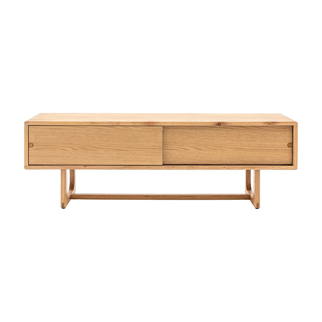 Craft Media Unit with Sliding Doors