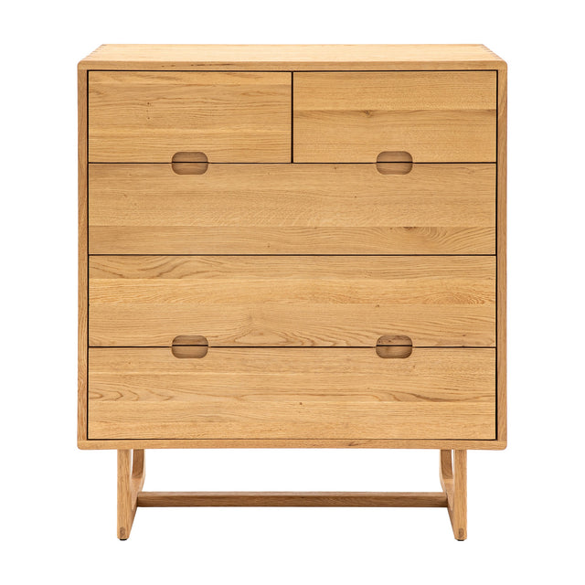 Craft 5 Drawer Chest – Natural Oak