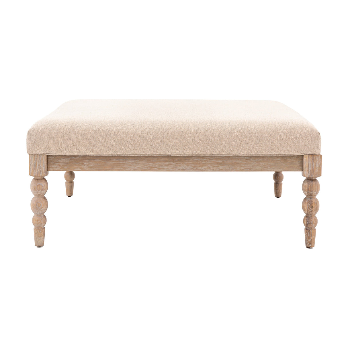 Artisan Upholstered Coffee Table Ottoman – Natural