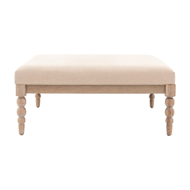 Artisan Upholstered Coffee Table Ottoman – Natural