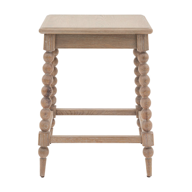 Artisan Bobbin-Leg Side Table – Natural Oak