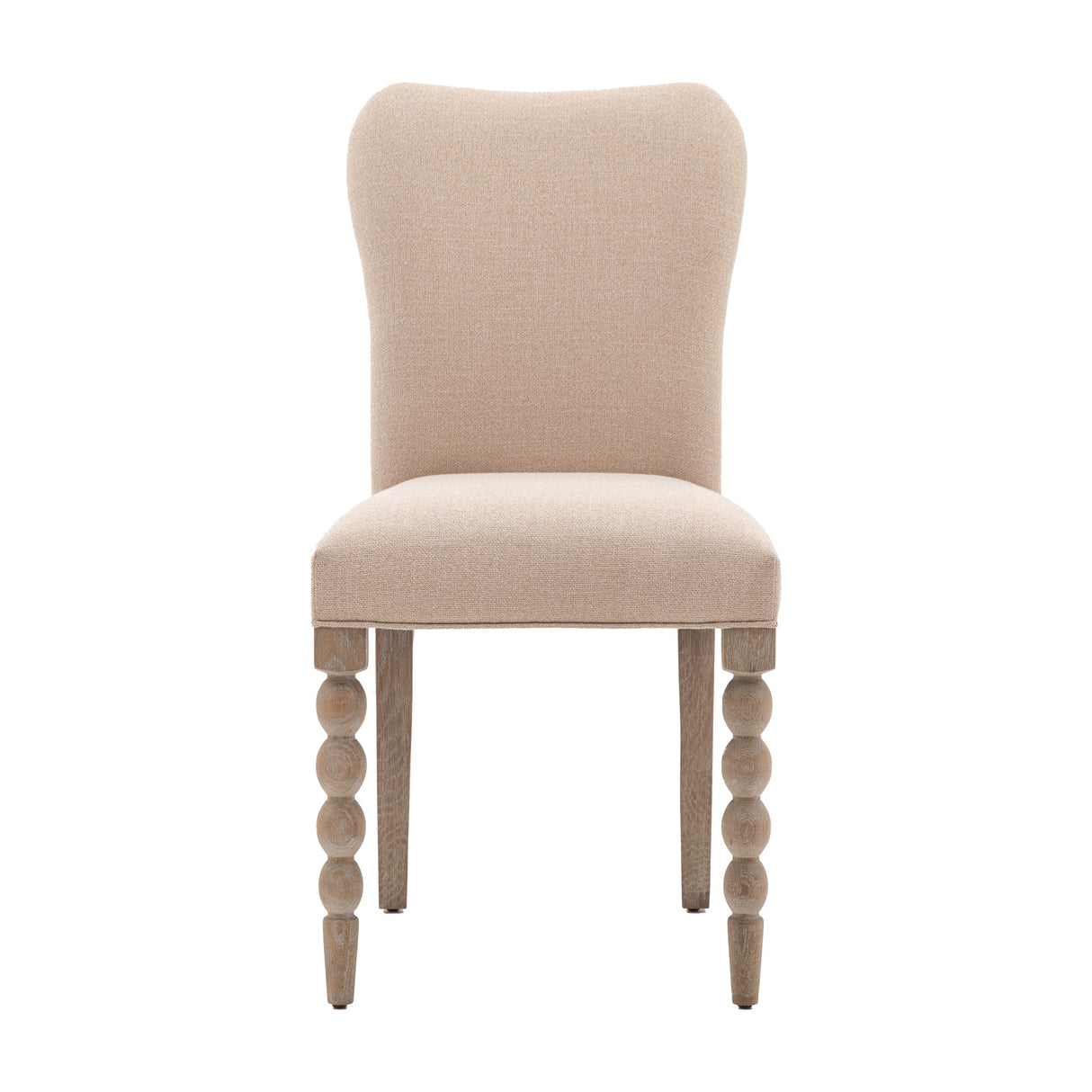 Artisan Upholstered Dining Chair [Turned Legs] Set of 2 – Natural