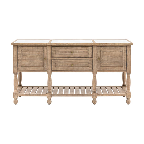 Vancouver Marble Top Sideboard – Natural