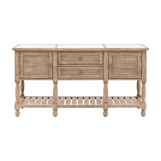 Vancouver Marble Top Sideboard – Natural
