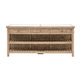 Vancouver Kitchen Island with Marble Top – Natural