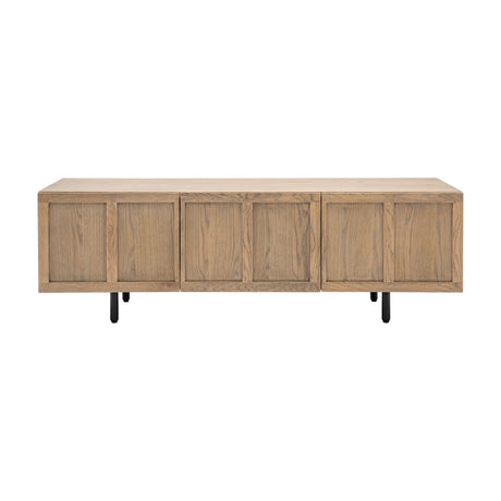 Panelled Media Unit – Smoked Oak