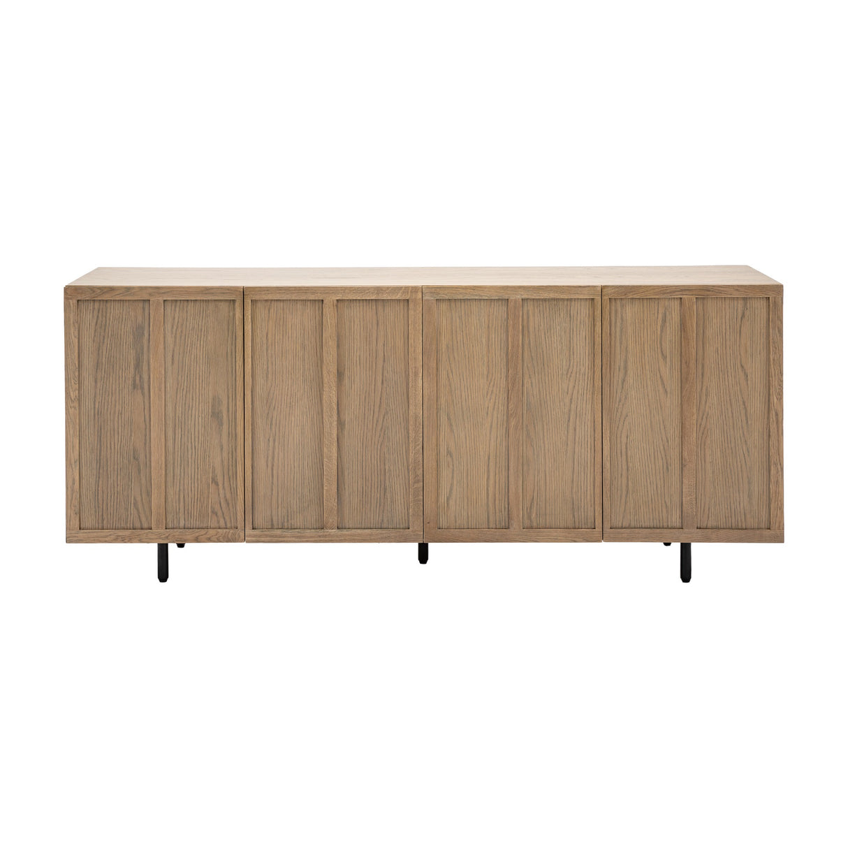 Panelled 4 Door Sideboard – Smoked Oak