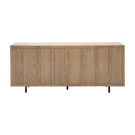 Panelled 4 Door Sideboard – Smoked Oak