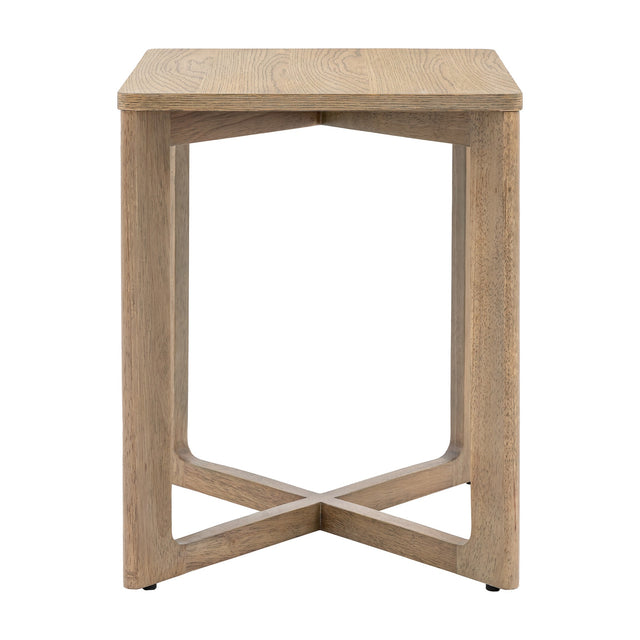 Panelled Side Table – Smoked Oak