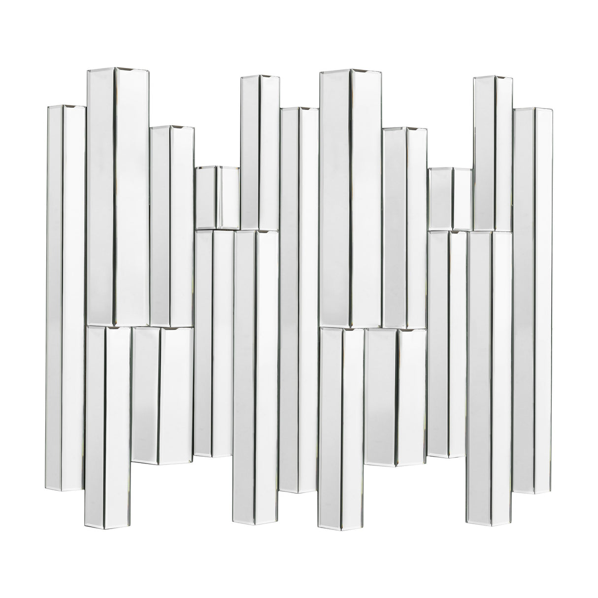 Almada Bevelled Bar Wall Mirror – Silver