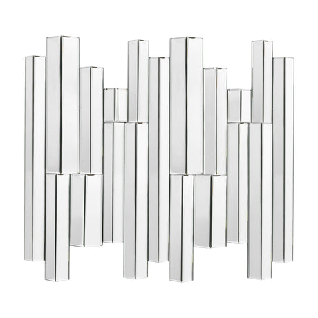 Almada Bevelled Bar Wall Mirror – Silver