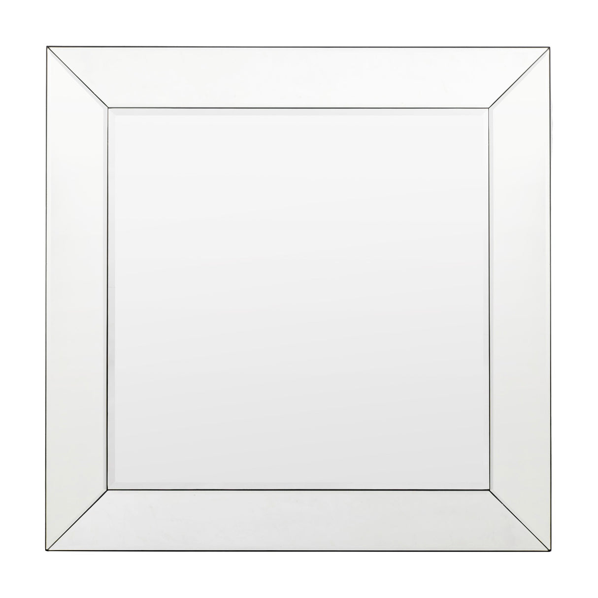 Greenhithe Square Bevelled Mirror – Silver