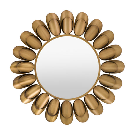 Cranfield Petal Round Wall Mirror – Bronze