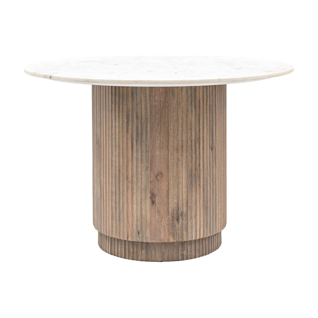 Marmo Round Marble Dining Table – White