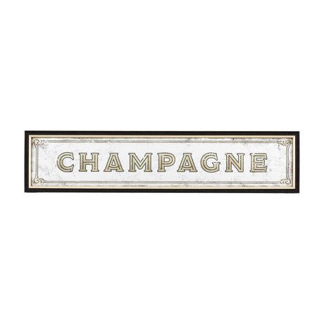 Champagne Mirrored Wall Sign – Gold