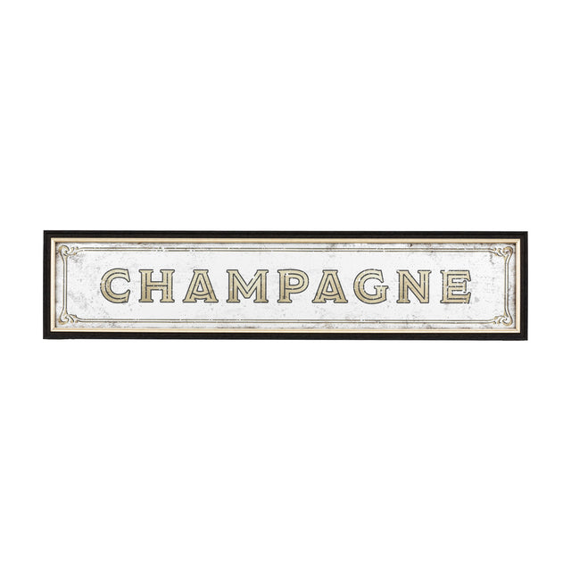 Champagne Mirrored Wall Sign – Gold
