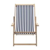 Wooden Deck Chair with Armrests
