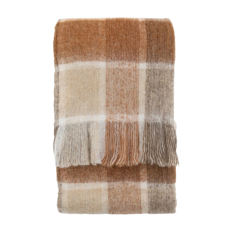 Check Faux Mohair Throw