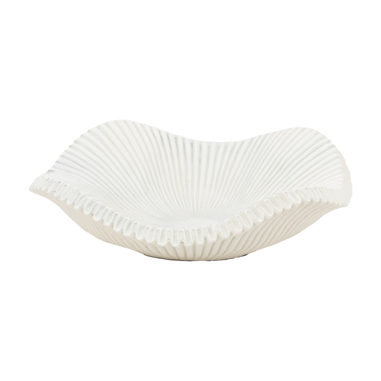 Barbuda Ribbed Decorative Tray – Stone