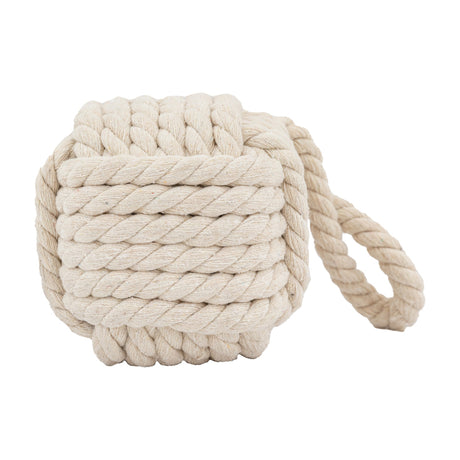 Rope Knot Doorstop – Cream