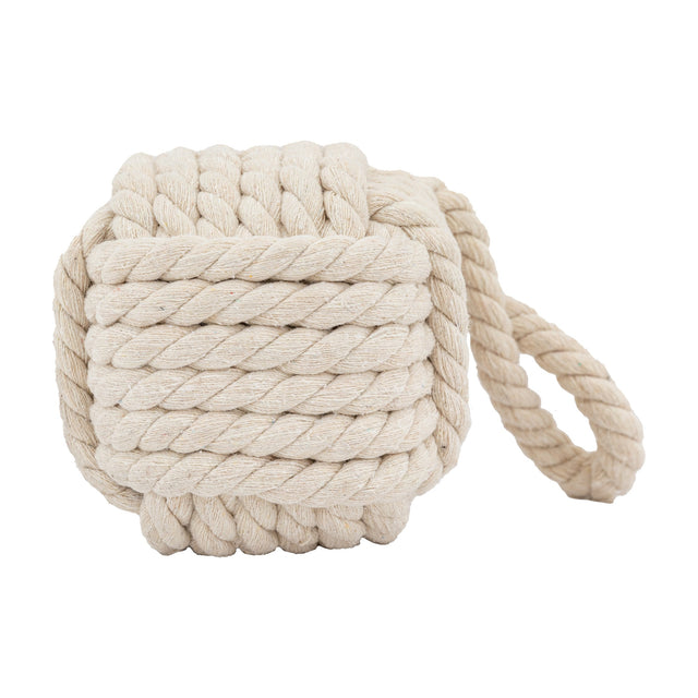 Rope Knot Doorstop – Cream