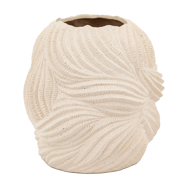Laucala Textured Ceramic Vase – Stone