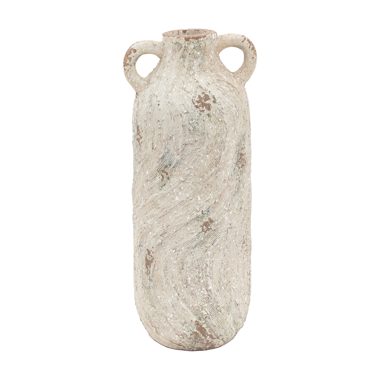 Awaroa Tall Twin-Handled Vase – Stone