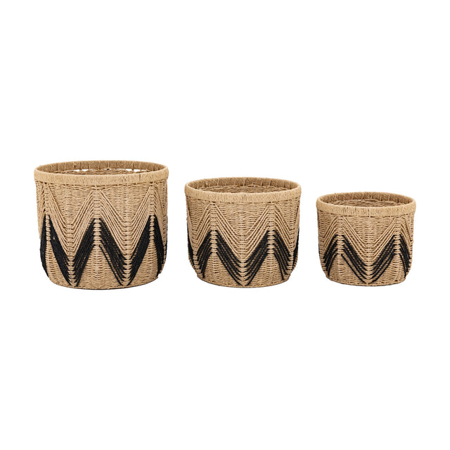 Cameroon Woven Storage Baskets Set of 3 – Natural