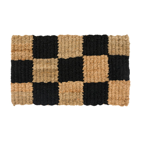 Kanha Jute Braided Doormat – Black