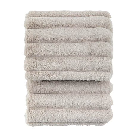 Ribbed Faux Fur Throw
