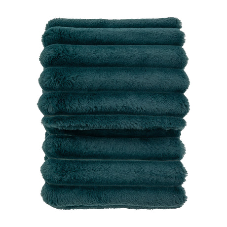 Ribbed Faux Fur Throw