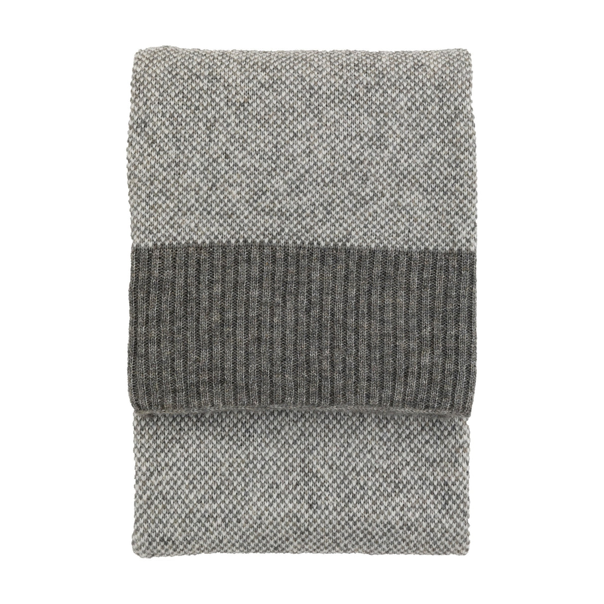 Knitted Parting Throw – Grey