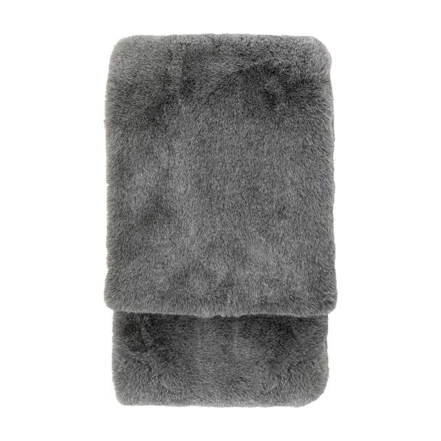 Roscose Faux Fur Throw – Smoke Grey