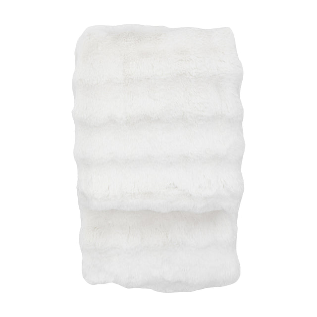 Marshmallow Rabbit Faux Fur Throw – Cream