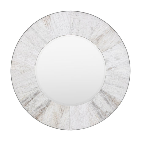 Hackney Round Mirror – Whitewash