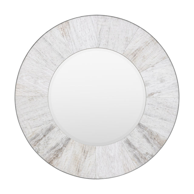 Hackney Round Mirror – Whitewash