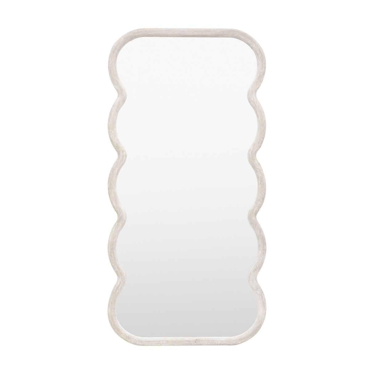 Como Wavy Leaner Mirror – White