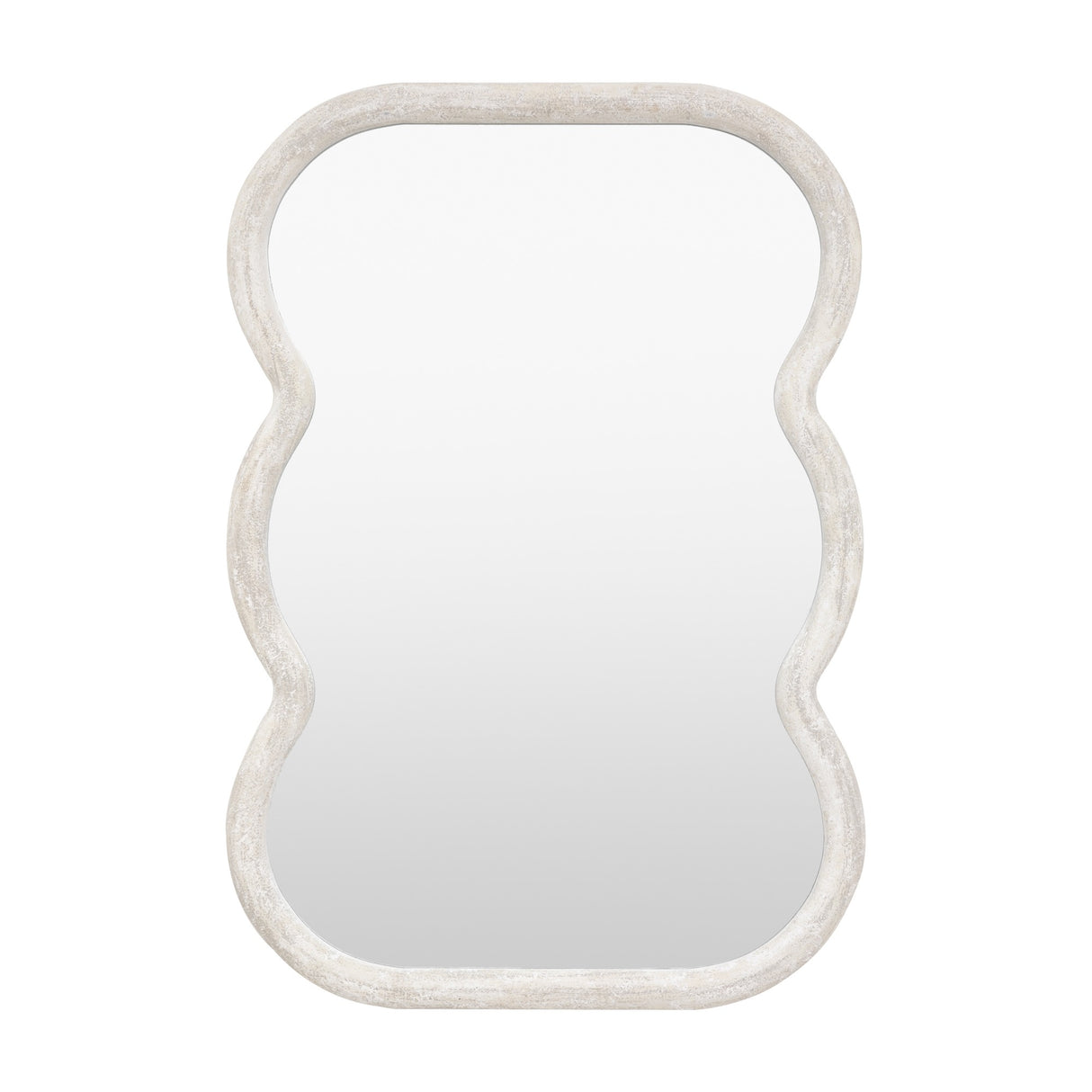 Como Wavy Curved Mirror – White