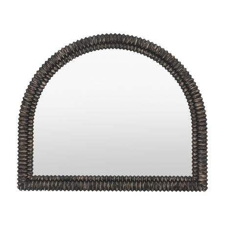 Pimlico Ribbed Arch Overmantle Mirror – Black Wash