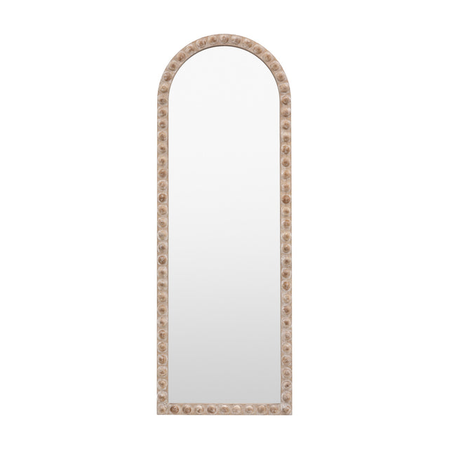 Millbrook Beaded Arch Leaner Mirror – Natural